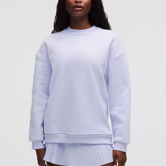 lululemon athletica Tops - Lululemon Serene Blue Sweatshirt Big Cozy Oversized Pullover Tennis medium